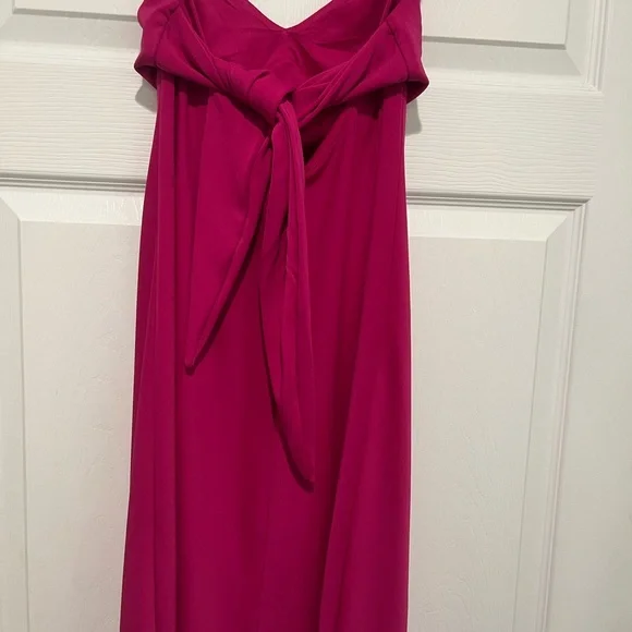 NWOT Banana Republic Hot Pink Cocktail Midi Dress Size XS - Picture 4 of 5